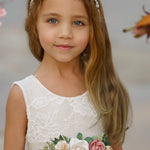 Sleeveless Tulle and Lace Flower Girl Dress - The Little Kitten Boutique