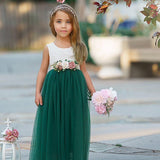 Forest Green, Prima Pink and Mauve Flower Girl Dresses - The Little Kitten Boutique