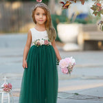 Sleeveless Tulle and Lace Flower Girl Dress - The Little Kitten Boutique