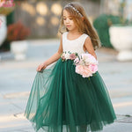 Sleeveless Tulle and Lace Flower Girl Dress - The Little Kitten Boutique