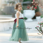 Tulle and Lace Flower Girl Dress - The Little Kitten Boutique