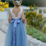 Tulle and Lace Flower Girl Dress - The Little Kitten Boutique