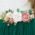 Sleeveless Tulle and Lace Flower Girl Dress - The Little Kitten Boutique