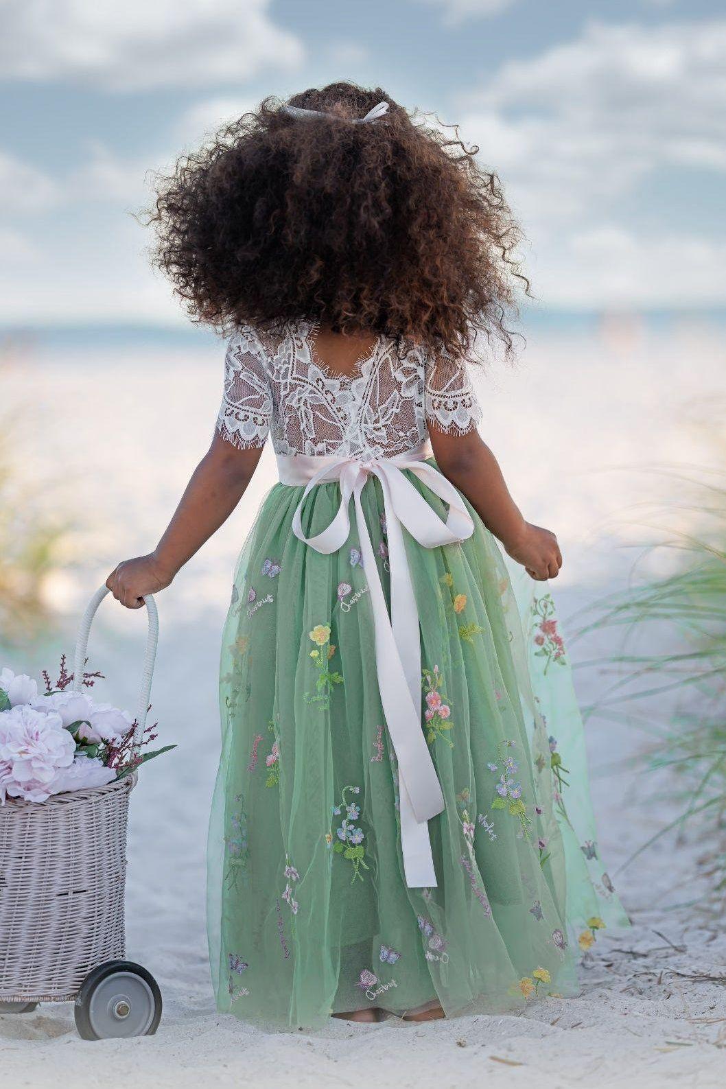 Boho Style girls dress for weddings, special occasions , and photo shoots