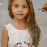 Forest Green, Prima Pink and Mauve Flower Girl Dresses - The Little Kitten Boutique