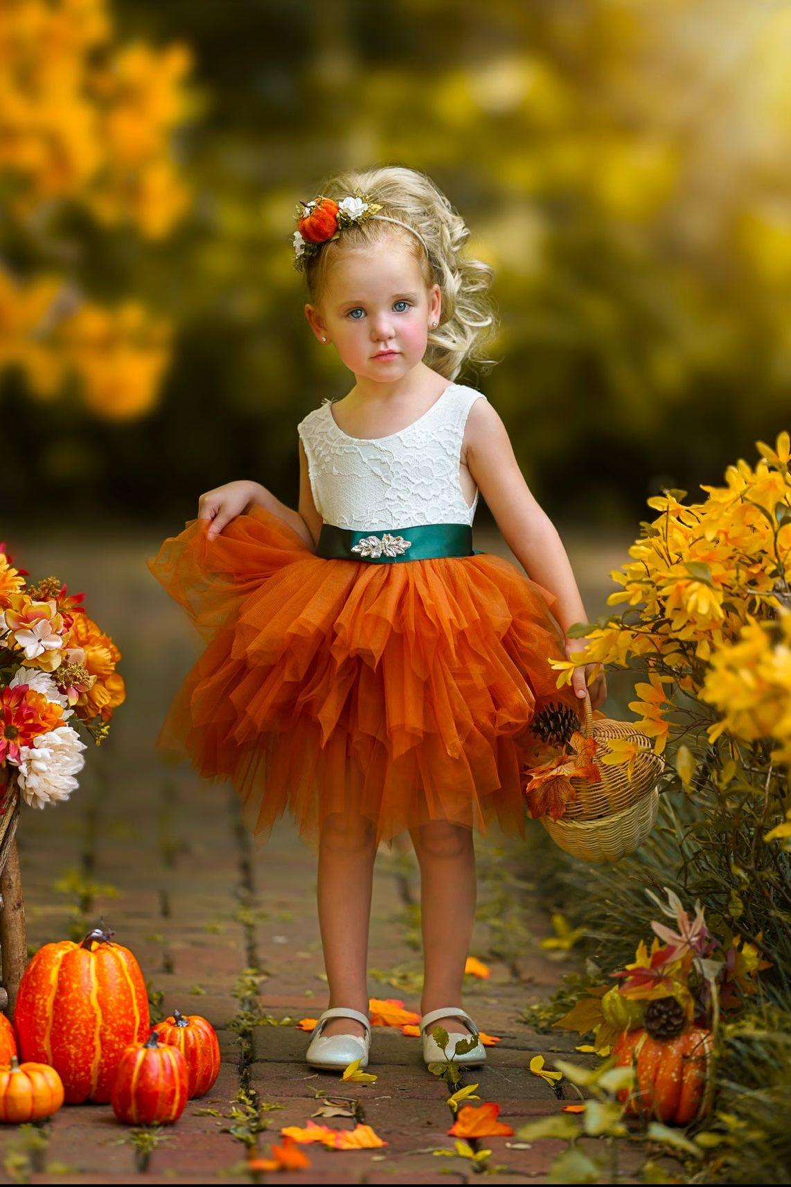 Cute as a Pumpkin - Girls Tutu Dress - The Little Kitten Boutique