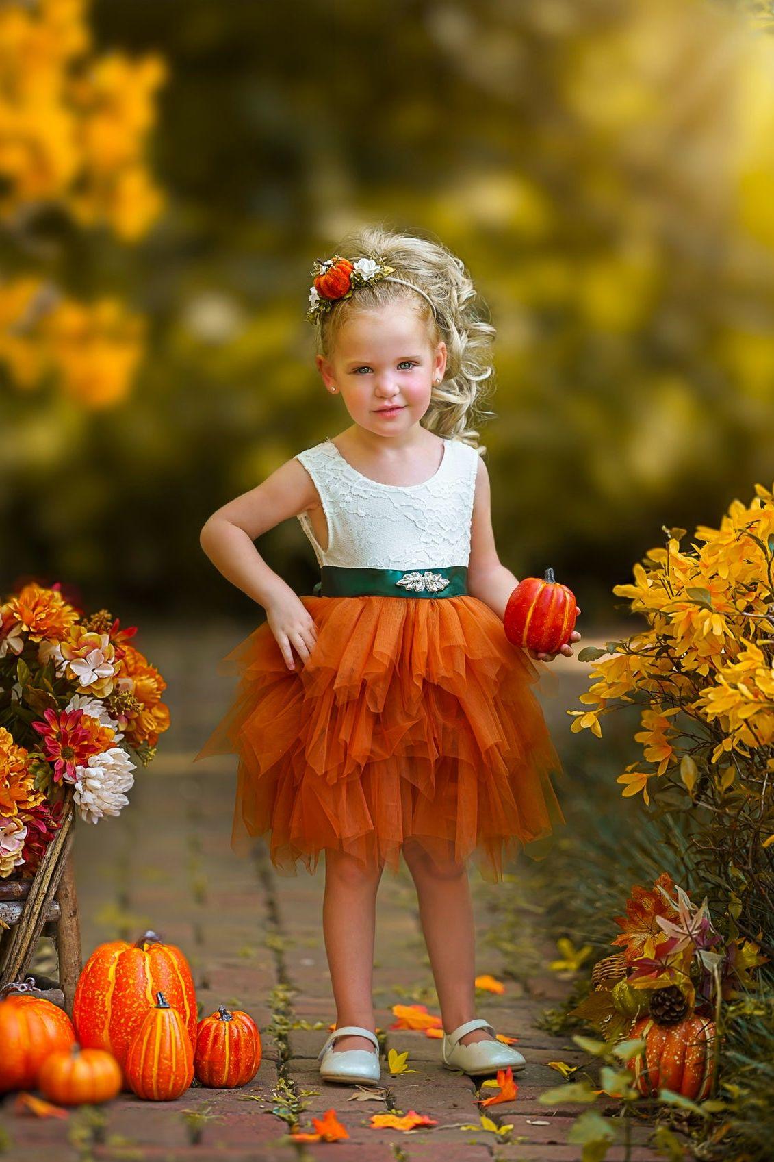 Cute as a Pumpkin - Girls Tutu Dress - The Little Kitten Boutique