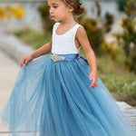 Rustic Lace Boho Style Flower Girl Dress - The Little Kitten Boutique