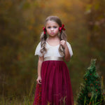 Butterfly Cap Sleeve Special Occasion Lace and tulle flower girl dress - The Little Kitten Boutique
