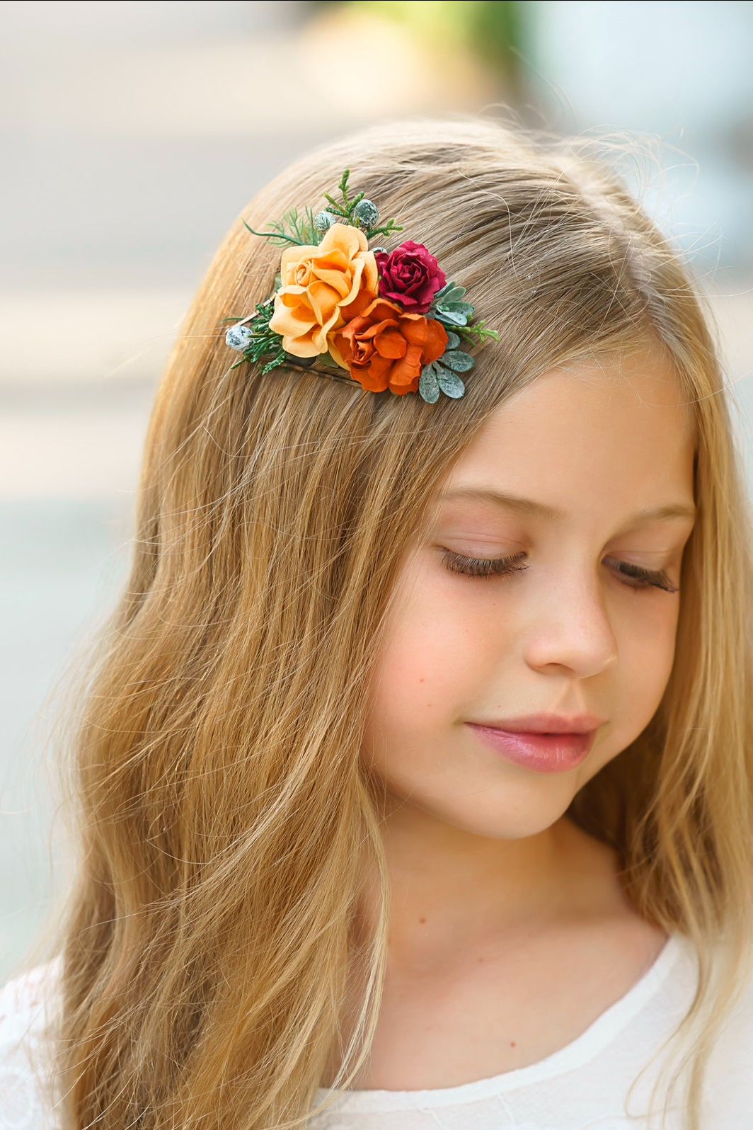 Fall Inspired Burnt Orange short sleeve flower girl dress - The Little Kitten Boutique