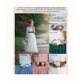 Long Sleeve Lace Tulle Flower Girl Dress for Fall Weddings - Burnt Orange - The Little Kitten Boutique
