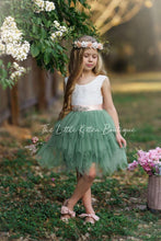 Tutu style flower girl dress / girls special occasion dress