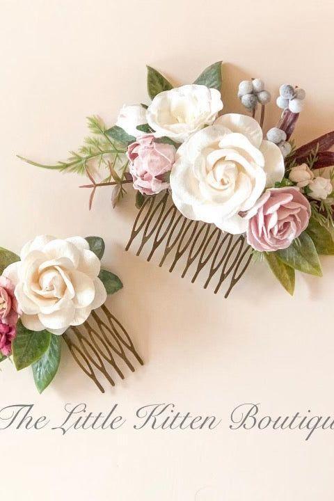 VERMONT | floral bridal comb