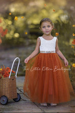 Sleeveless and Long Sleeve, Fall Inspired Burnt Orange and Rust Flower Girl Dresses