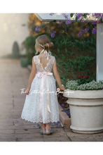 White and Ivory Lace Flower Girl Dresses