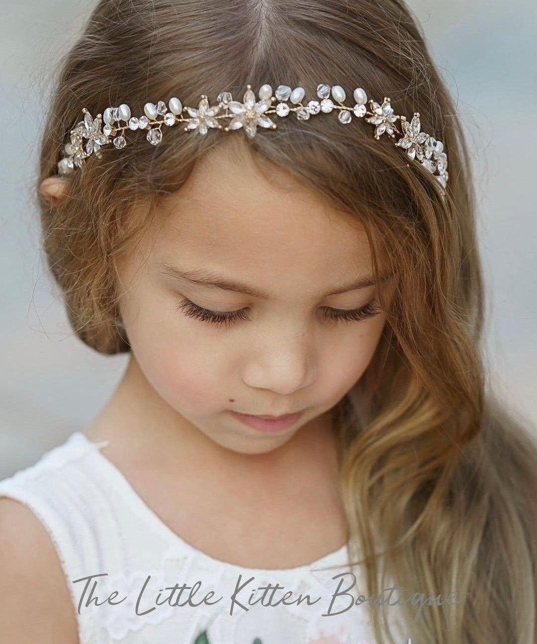 Sleeveless Tulle and Lace Flower Girl Dress - The Little Kitten Boutique