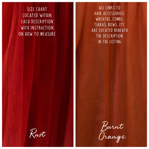 Fall Inspired Burnt Orange and Rust Flower Girl Dresses