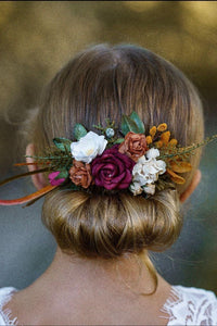 Hair Combs with Flowers for Weddings / Hair Accessories