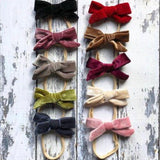 Velvet Hair Bows - The Little Kitten Boutique