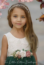 Mauve, Prima Pink and Florest Green Flower Girl Dresses