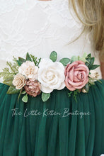 Forest Green, Prima Pink and Mauve Flower Girl Dresses