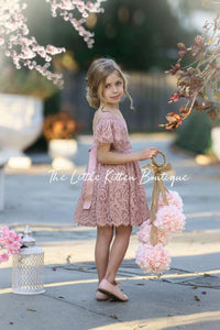 Flower Girl Dress / Special Occasion Dress for Girls, with Ruffle Sleeve