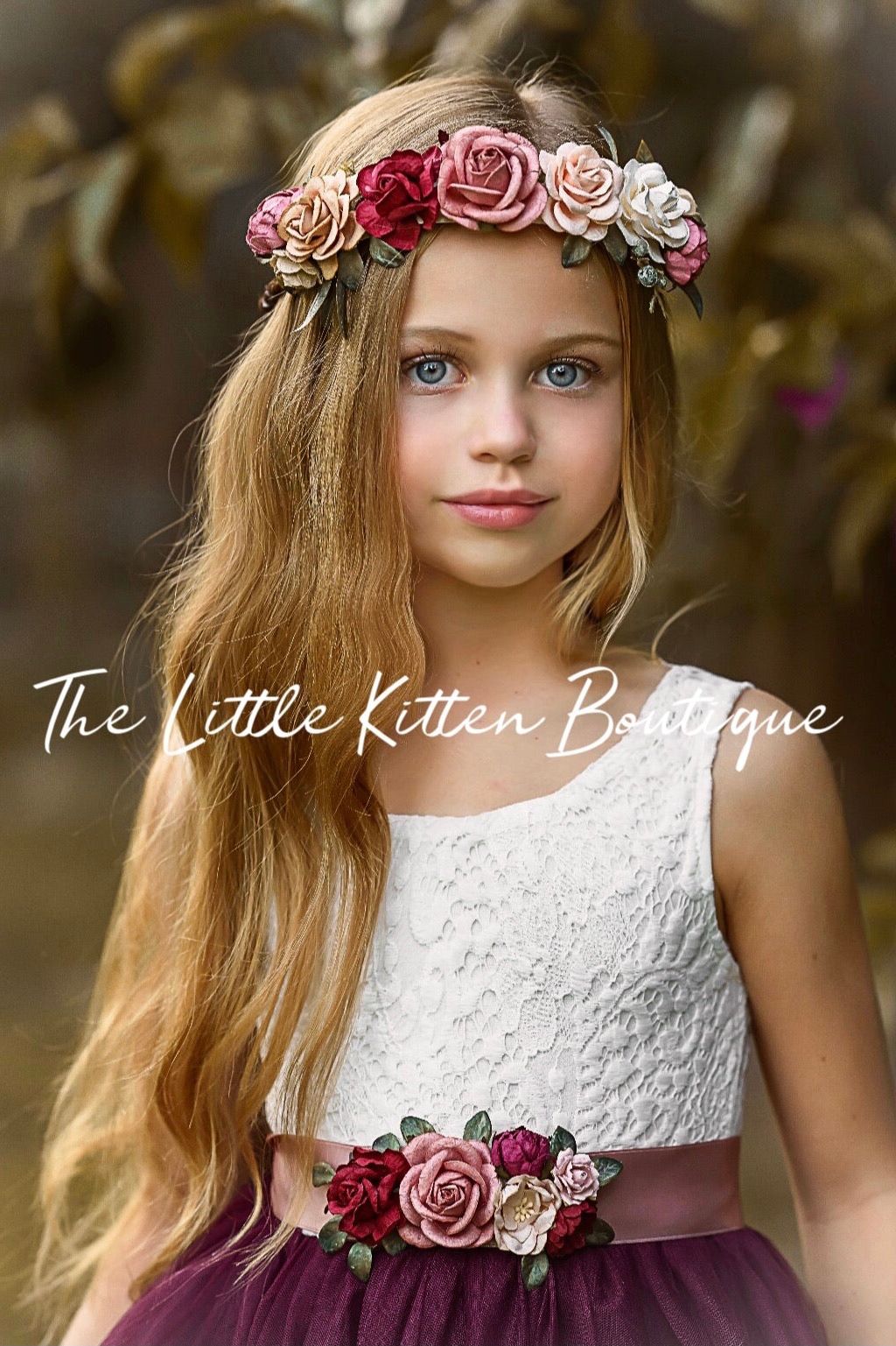 Floral Hair Wreaths on Grapevine Wedding Hair Accessories The