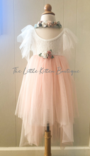 Blush Tulle High Low Flower Girl Dress / Girls Special Occasion Dress