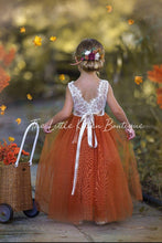 Fall Inspired Burnt Orange and Rust Flower Girl Dresses