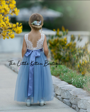 Rustic Lace Boho Style Flower Girl Dress