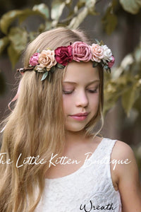 Floral Hair Wreaths on Grapevine / Wedding Hair Accessories