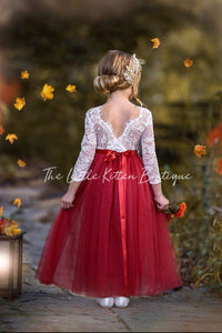 Sleeveless and Long Sleeve, Fall Inspired Burnt Orange and Rust Flower Girl Dresses