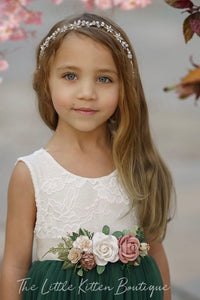 Sleeveless Lace and Tulle Flower Girl Dresses / Girls Special Occasion Dresses