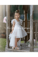 Blush Tulle High Low Flower Girl Dress / Girls Special Occasion Dress
