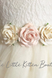 Tulle and lace flower girl dress / special occasion dress