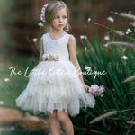 Tulle and lace flower girl dress / special occasion dress - The Little Kitten Boutique