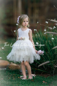 Tulle and lace flower girl dress / special occasion dress